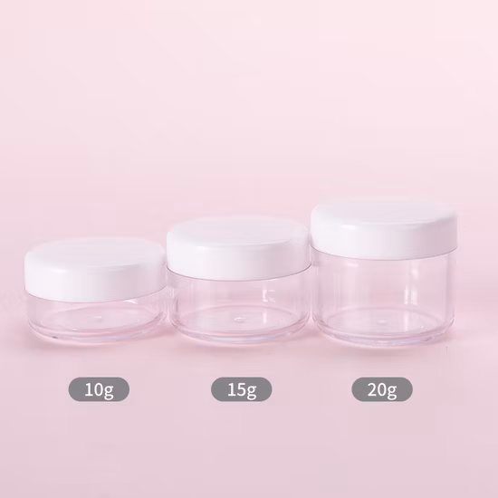 Barattolo cosmetico Barattolo di crema in plastica PS da 10 g con tappo in PP