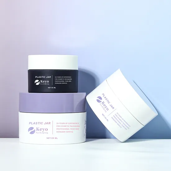 Contenitore cosmetico vuoto per burro, peeling, maschera all'argilla, crema, 30 ml, 60 ml, 120 ml, 250 ml, 500 ml, barattolo di plastica nera opaca