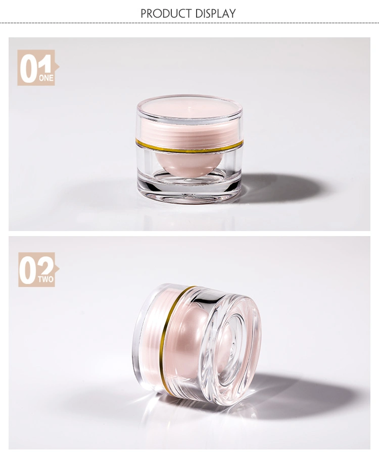 10g Pink Skincare Small Face Cream Custom Empty Lip Balm Scrub Acrylic Pet Glass Cosmetic Plastic Packaging Cream Jar Pot Bottle Box Container