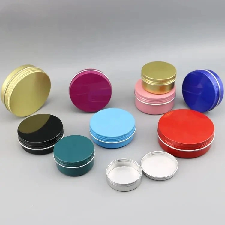 Small Cheap Aluminium Cosmetic Packaging 15ml 30ml 50ml 60ml 80ml 100ml 120ml 150ml 200ml Aluminum Tin Candle Cosmetic Jar for Sale Amazon Wholesale