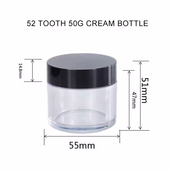 Confezione cosmetica SRS, ecologica, 3 g, 5 g, 10 g, 15 g, 30 g, 50 g, 80 g, 100 g, 150 g, oro, airless, trasparente, AS PETG, PET per uso alimentare, cura della pelle, maschera per il viso, crema, unghie, capelli , contenitore di plastica